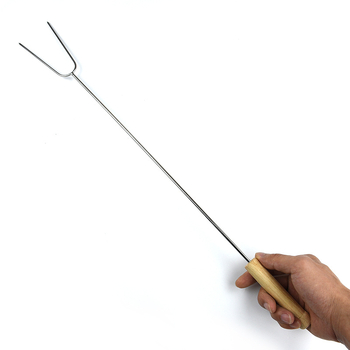Frigărui BBQ electroplate cu mâner din lemn
