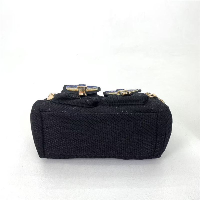 Elegantna ženska torbica preko ramena s kristalnim ukrasom, višestruki džepovi, luksuzna i lagana crossbody torba.
