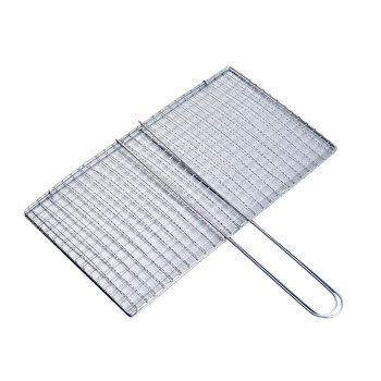 Plasă din oțel inoxidabil pentru grătar, plasă rectangulară pentru pește, clemă de grătar, unealtă profesională pentru grătar