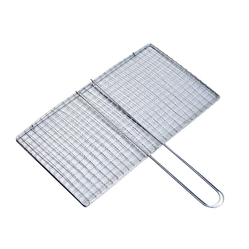 Plasă din oțel inoxidabil pentru grătar, plasă rectangulară pentru pește, clemă de grătar, unealtă profesională pentru grătar