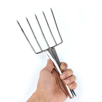 Oțel inoxidabil, furculiță mare pentru orez cu cinci dinți și spatulă cu cinci gheare pentru bucătării, cantine și restaurante
