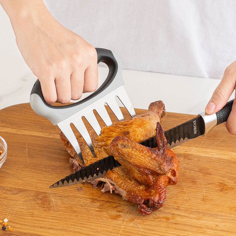 Divider de carne din oțel inoxidabil pentru grătar, instrument pentru desprinderea cărnii de pui