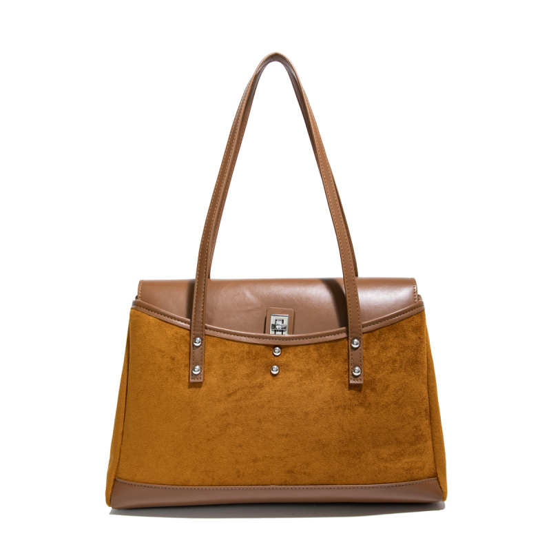Retro velika tote torba za svakodnevnu upotrebu, svestrana preko ramena s patchwork dizajnom