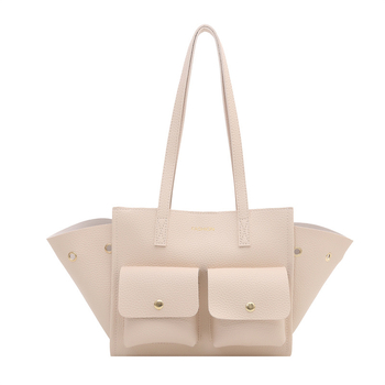 Ženska tote torba od umjetne kože s dizajnom krila, velik kapacitet, retro dumpling stil, za svakodnevnu upotrebu