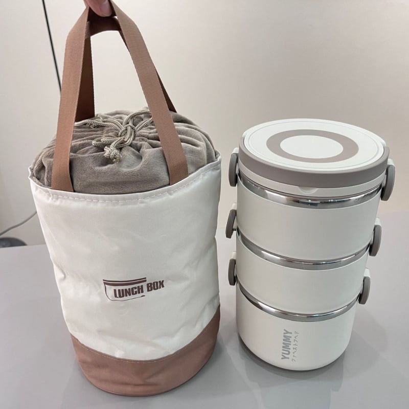 Cutie pentru prânz din oțel inoxidabil 304, izolație, multistrat, portabilă, compatibilă cu microunde, menține mâncarea proaspătă, compartimente detașabile