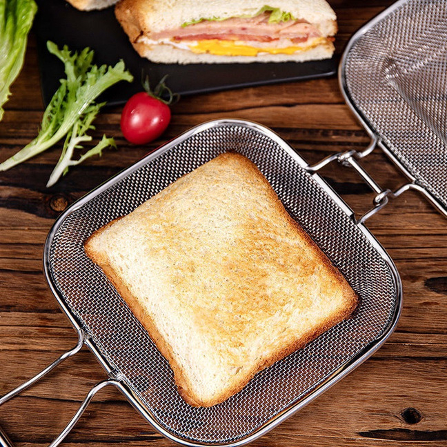 Formă pentru sandviș din oțel inoxidabil cu clemă pentru toast