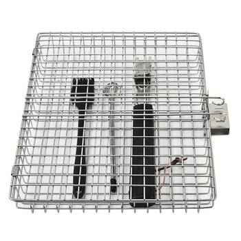 Set grill din oțel inoxidabil cu clești pentru carne și pește, clești pentru legume, frigărui, pensulă de ulei și grilă