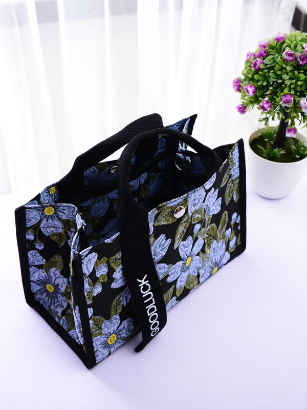 Torba za žene s francuskim stilom i reljefnim cvjetnim uzorkom, elegantna preko ramena