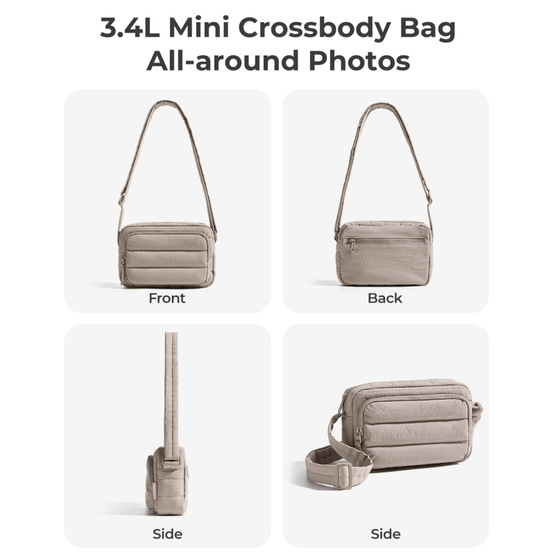Ženska quiltirana crossbody torba, kompaktni kvadratni oblik, moderni ramenski torba, novčanik i pretinac za telefon za putovanja