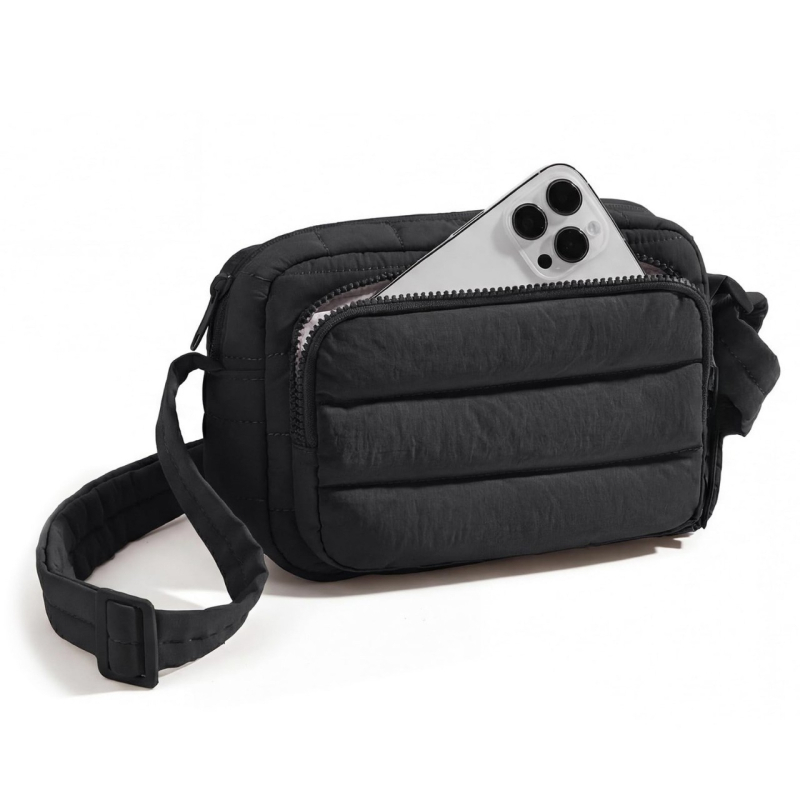 Ženska quiltirana crossbody torba, kompaktni kvadratni oblik, moderni ramenski torba, novčanik i pretinac za telefon za putovanja