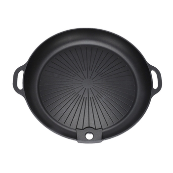 Tigaie grill pentru aragaz în stil coreean, portabilă, cu acoperire Maifanite, antiaderent, rotundă