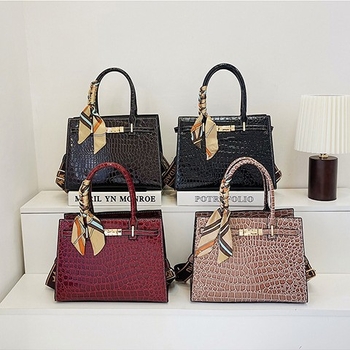 Torba za mamu velikog kapaciteta, 2026 novi model, crossbody torba s teksturom krokodila, elegantna ženska torba