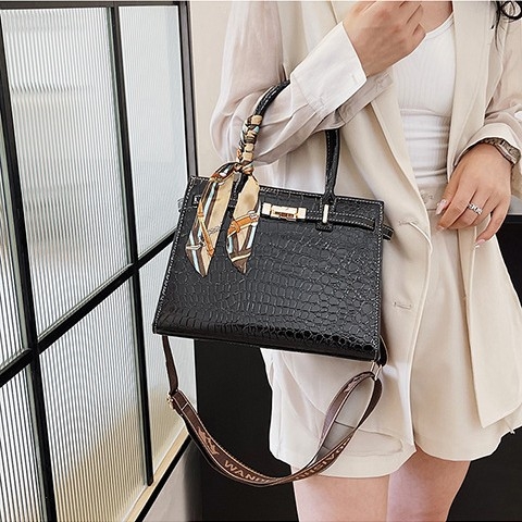 Torba za mamu velikog kapaciteta, 2026 novi model, crossbody torba s teksturom krokodila, elegantna ženska torba