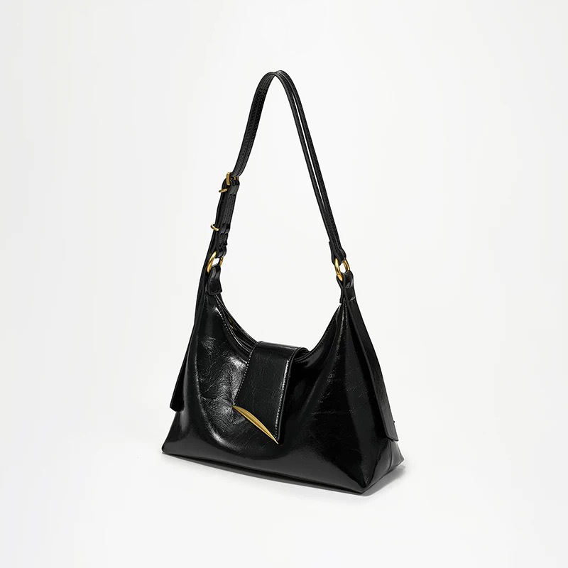 Comparable Beans Crna ženska torbica tipa kanta s jednim remenom, crossbody luksuzni tote 2025