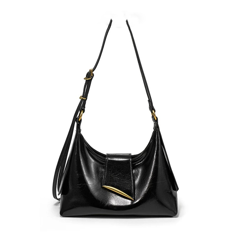 Comparable Beans Crna ženska torbica tipa kanta s jednim remenom, crossbody luksuzni tote 2025