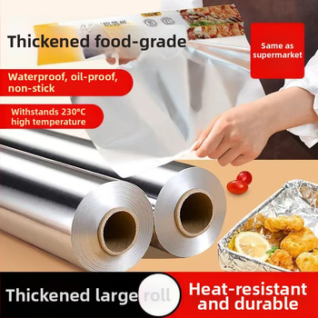 Folie de aluminiu alimentară pentru cuptor și grătar, rolă mare, pentru gătit pui, midii și pește