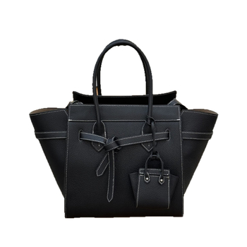 Crossbody torba od kože prvog sloja s motivom osmijeha, velika kapaciteta, košasti dizajn, s jednom naramenicom