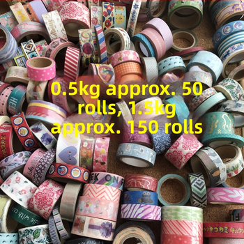 Bandă Washi pentru planificare — aproximativ 50 role, bandă lată de hârtie, autocolante decorative drăguțe