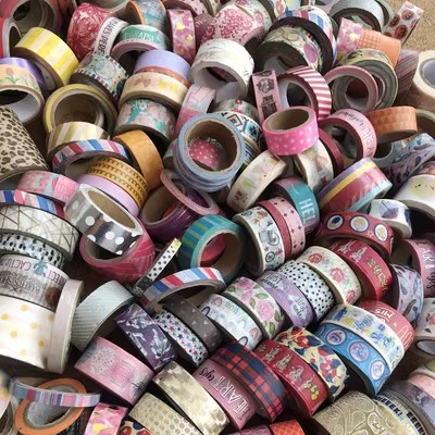 Bandă Washi pentru planificare — aproximativ 50 role, bandă lată de hârtie, autocolante decorative drăguțe