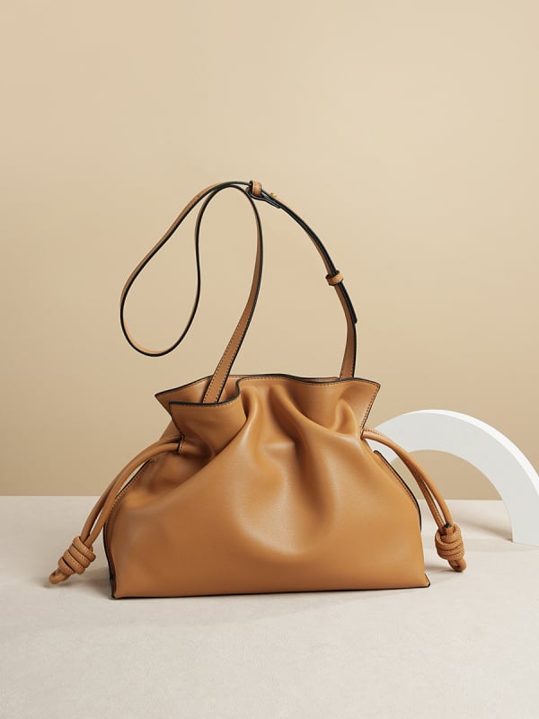 Torba s plisiranjem i vezicom, dizajn oblaka, ženska kožna torba za rame ili crossbody, svakodnevna upotreba