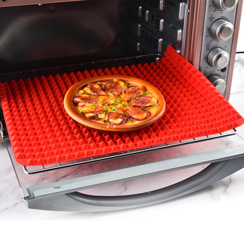 Covoraș de copt din silicon alimentar pentru pizza și curcan, covoraș multifuncțional pentru grătar exterior, formă piramidală