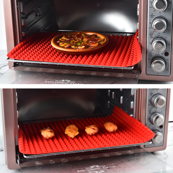 Covoraș de copt din silicon alimentar pentru pizza și curcan, covoraș multifuncțional pentru grătar exterior, formă piramidală
