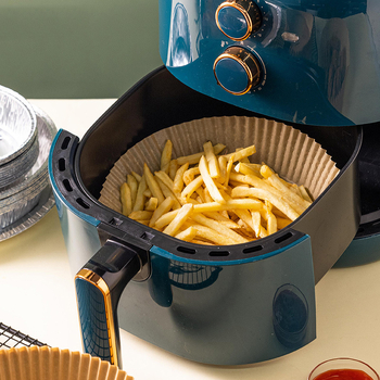 Hârtie siliconată alimentară pentru friteuză cu aer, de unică folosință, pentru cuptor, tavă de copt, absorbant de ulei