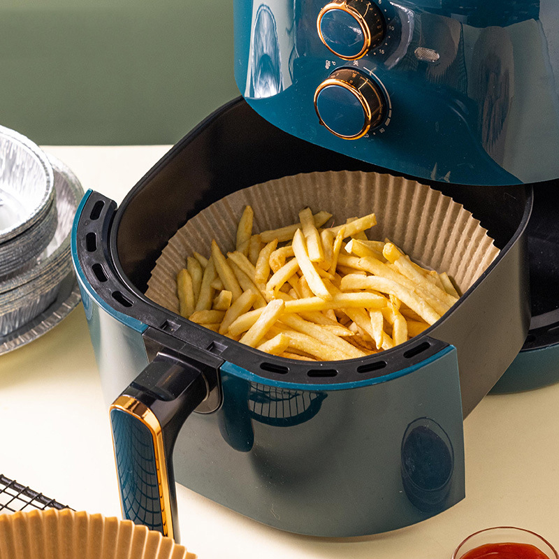 Hârtie siliconată alimentară pentru friteuză cu aer, de unică folosință, pentru cuptor, tavă de copt, absorbant de ulei