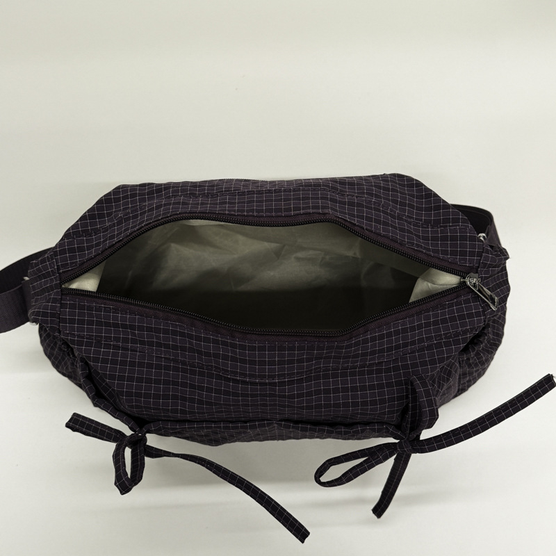 Ženska torba Cloud s kariranim uzorkom, šnuro i plisom, velika zapremina, ruksak ili crossbody