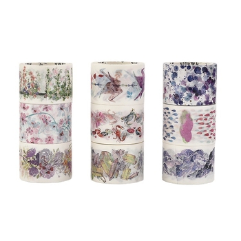 Autocolante decorative pentru jurnal, stiluri variate, pachete norocoase la greutate, bandă washi. Lungime 2 m, lățime 1 cm
