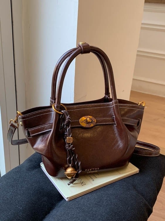 Minimalistična torbica u stilu košare sa zatvaračem, bucket bag s jednom naramenicom za žene, jesen–zima 2025, crossbody torba majka-kćer