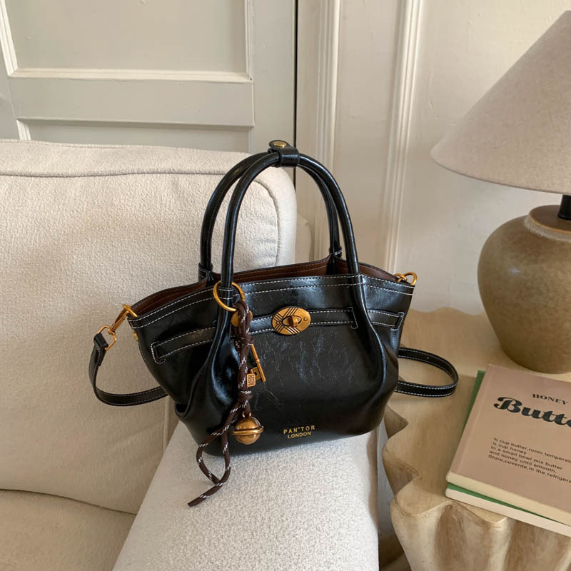 Minimalistična torbica u stilu košare sa zatvaračem, bucket bag s jednom naramenicom za žene, jesen–zima 2025, crossbody torba majka-kćer