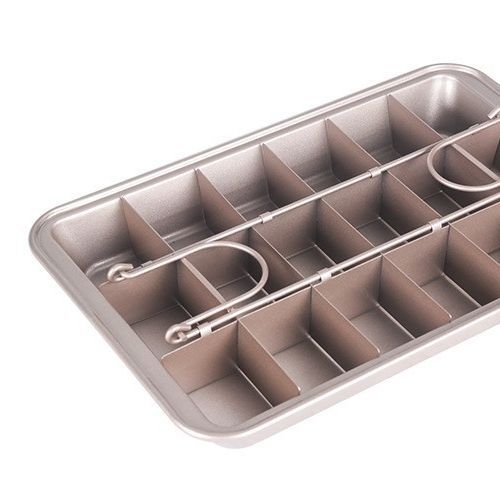 Tavă antiaderentă pentru brownie, formă pătrată pentru prăjituri și pâine, fund întărit, din oțel cu carbon