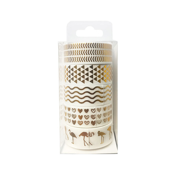 Set de benzi washi Wheat Youth cu folie auriu și argintiu pentru jurnal, 2 m lungime, 1,5 cm lățime, pentru decorarea planner-ului