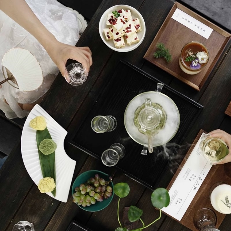 Set de accesorii pentru ceai Cold Brew Yunlin — ceașcă de ceai din sticlă rezistentă la temperaturi, instrumente pentru ceai vară cu gheață, stil Chinez Nou