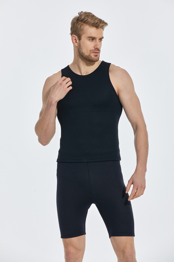 3 mm neopren potapna vest s okruglim izrezom, termalna, bez zipa, kratkih rukava, za muškarce