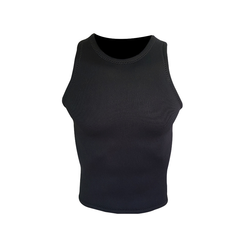 3 mm neopren potapna vest s okruglim izrezom, termalna, bez zipa, kratkih rukava, za muškarce