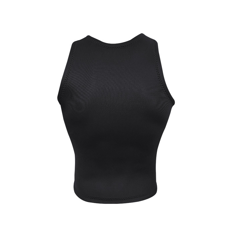 3 mm neopren potapna vest s okruglim izrezom, termalna, bez zipa, kratkih rukava, za muškarce