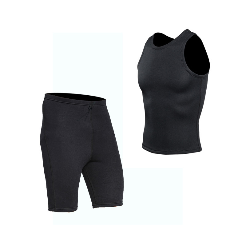 3 mm neopren potapna vest s okruglim izrezom, termalna, bez zipa, kratkih rukava, za muškarce