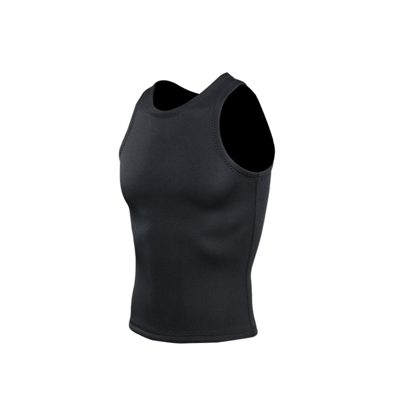 3 mm neopren potapna vest s okruglim izrezom, termalna, bez zipa, kratkih rukava, za muškarce