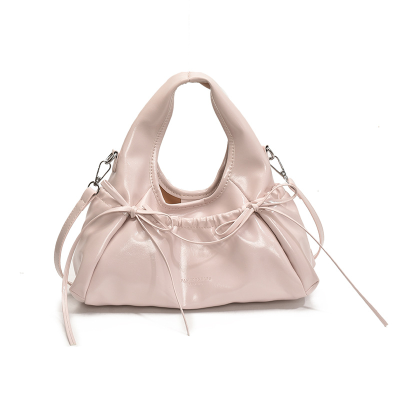 Korejskog stila balet crossbody torba s plisiranom mašnicom, oblaki oblik, za žene, novi model 2025