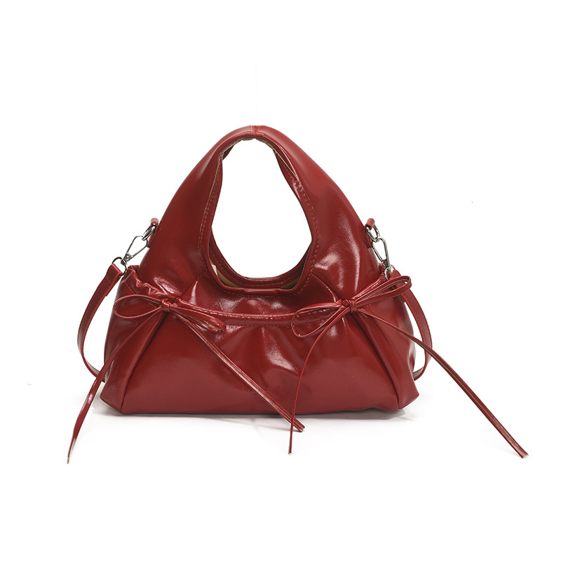 Korejskog stila balet crossbody torba s plisiranom mašnicom, oblaki oblik, za žene, novi model 2025