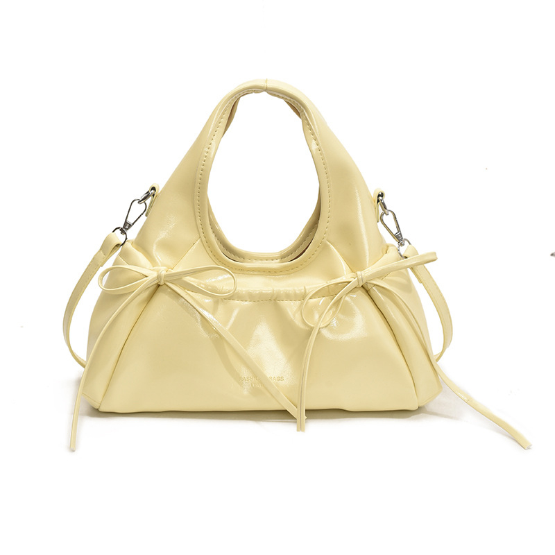Korejskog stila balet crossbody torba s plisiranom mašnicom, oblaki oblik, za žene, novi model 2025