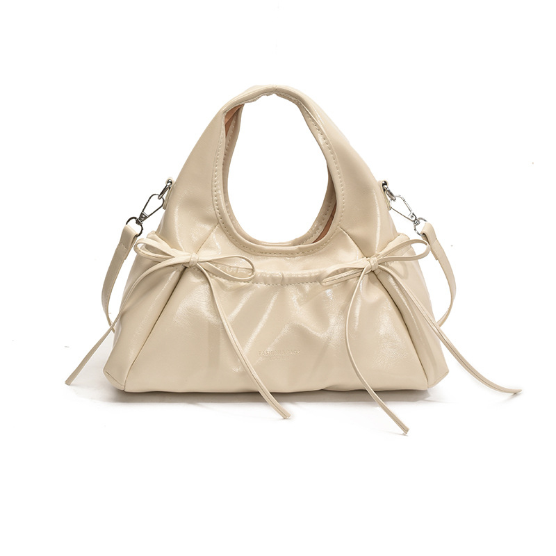 Korejskog stila balet crossbody torba s plisiranom mašnicom, oblaki oblik, za žene, novi model 2025