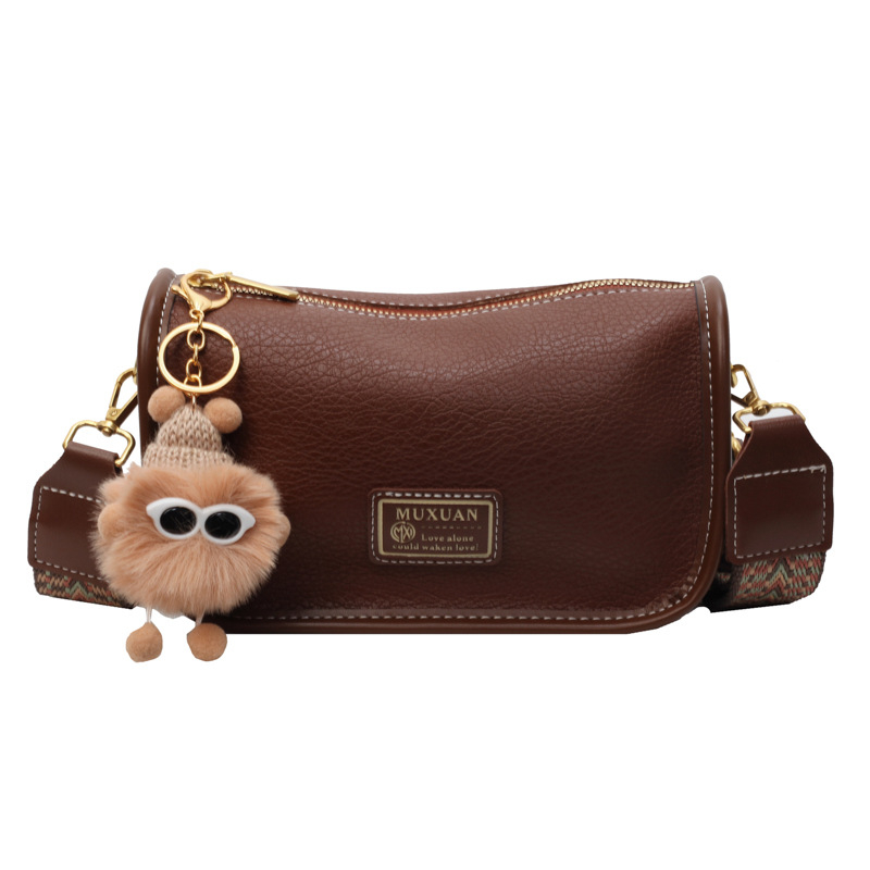 Torba Boston 2025, retro crossbody s širokim remenom, srednje veličine ženska torbica u obliku jastuka