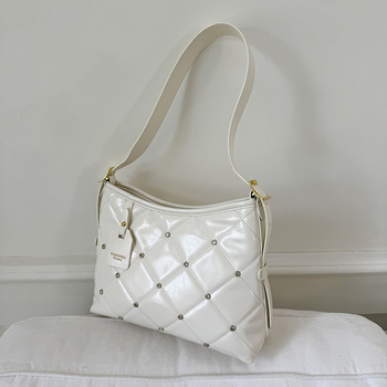 Korejski stil, luksuzna quiltirana torba preko ramena, žena, mala kvadratna crossbody torba, ljeto 2025