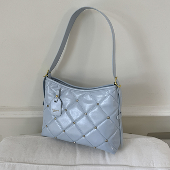 Korejski stil, luksuzna quiltirana torba preko ramena, žena, mala kvadratna crossbody torba, ljeto 2025