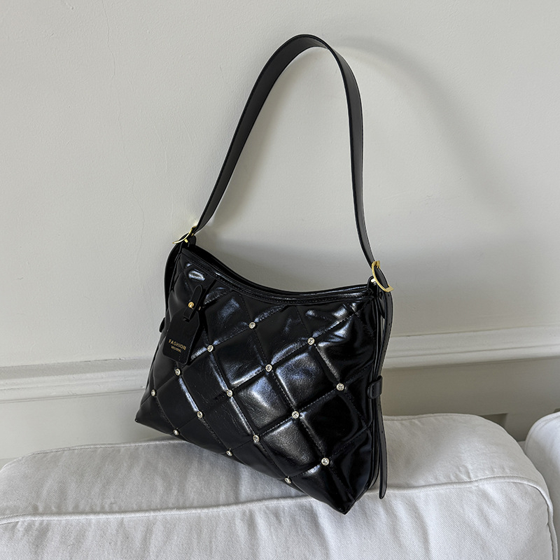 Korejski stil, luksuzna quiltirana torba preko ramena, žena, mala kvadratna crossbody torba, ljeto 2025