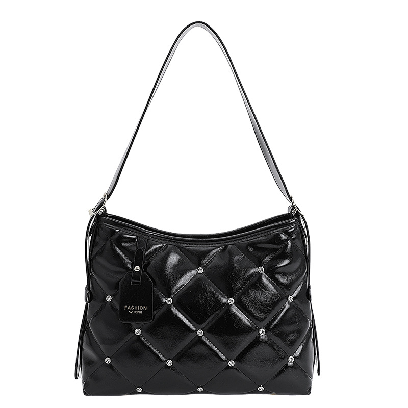 Korejski stil, luksuzna quiltirana torba preko ramena, žena, mala kvadratna crossbody torba, ljeto 2025