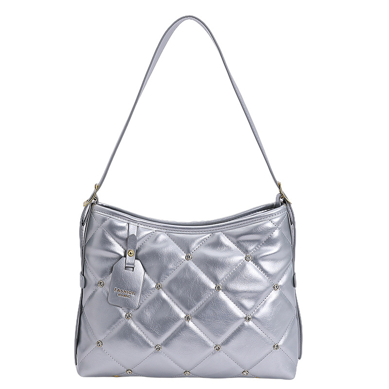 Korejski stil, luksuzna quiltirana torba preko ramena, žena, mala kvadratna crossbody torba, ljeto 2025